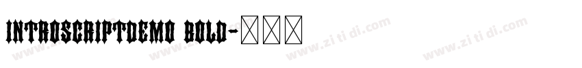 introscriptdemo bold字体转换